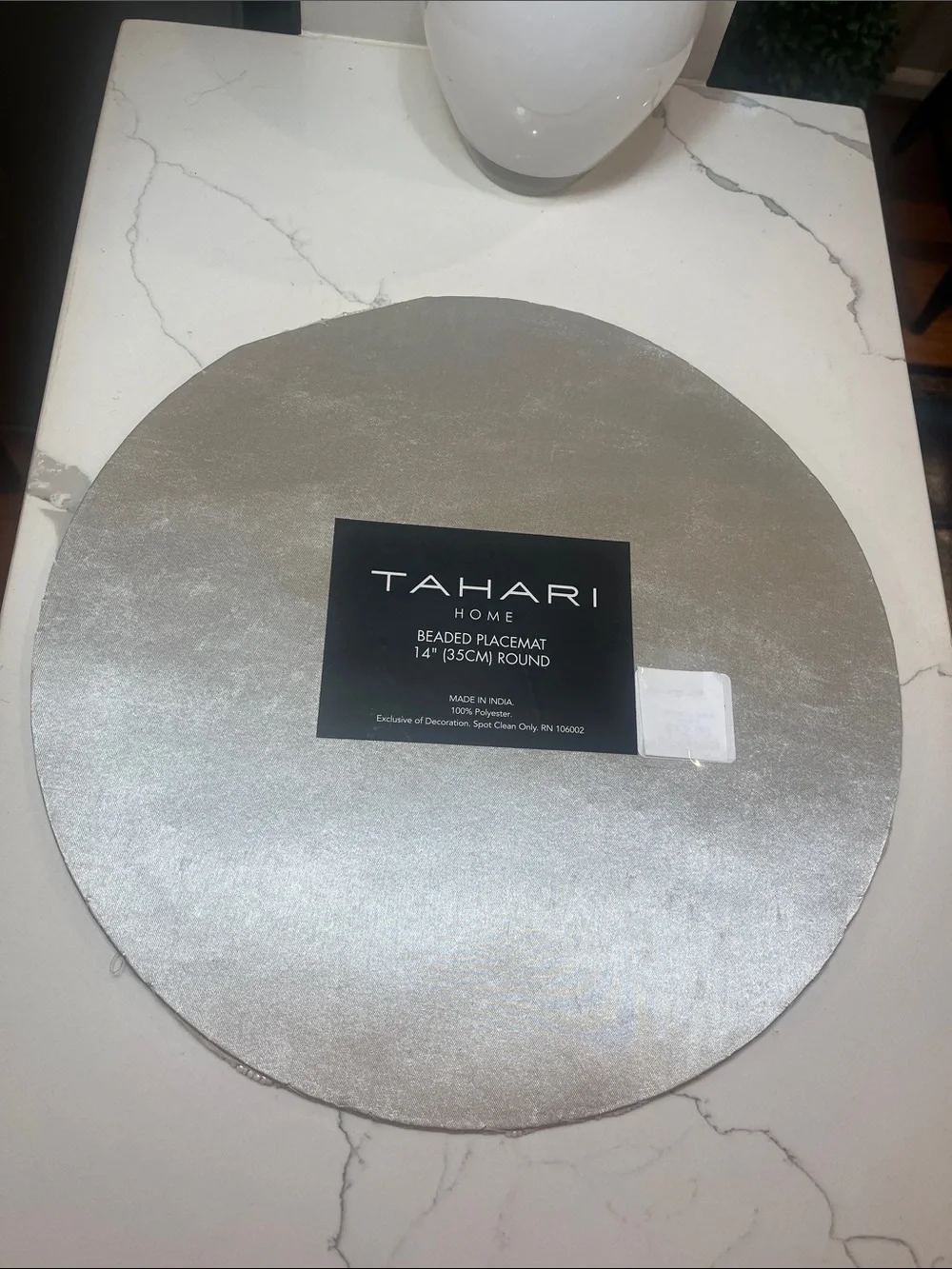 Tahari FALL LEAVES Beaded Placemat Charger 14” Multicolor Fall Thanksgiving NEW
